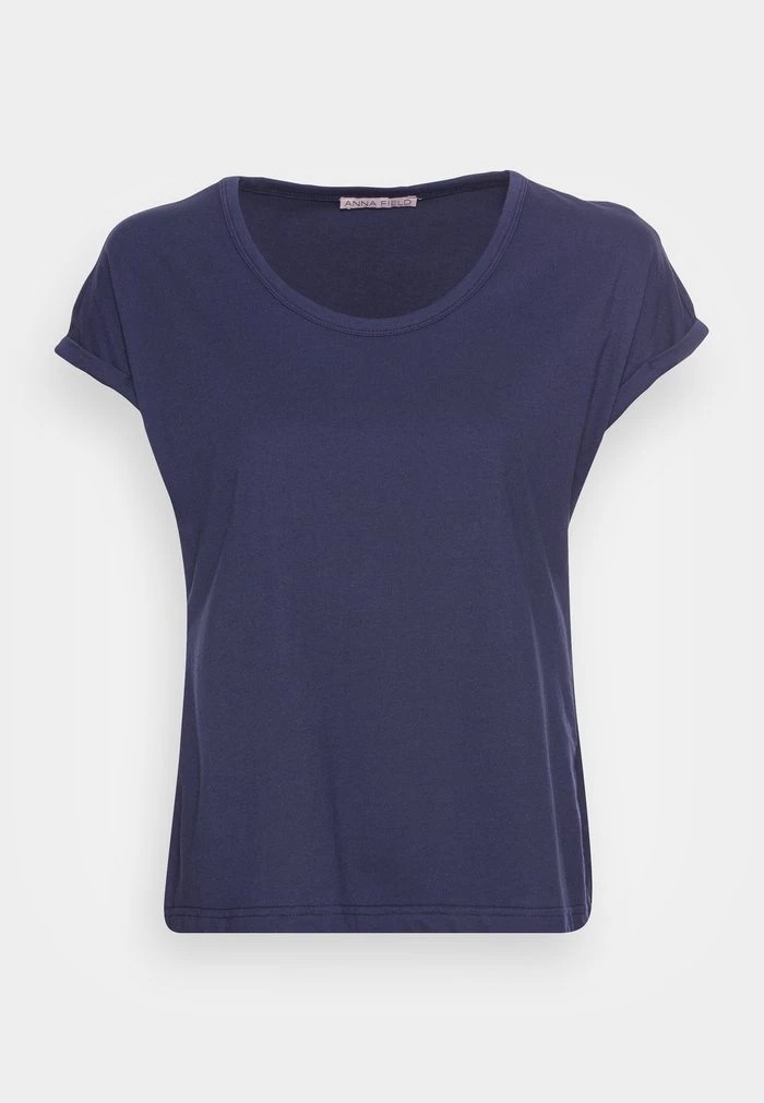 T-Shirt ANNA FIELD Anna Field Basic T-shirt Bleu Marine Femme | LHU-1839521